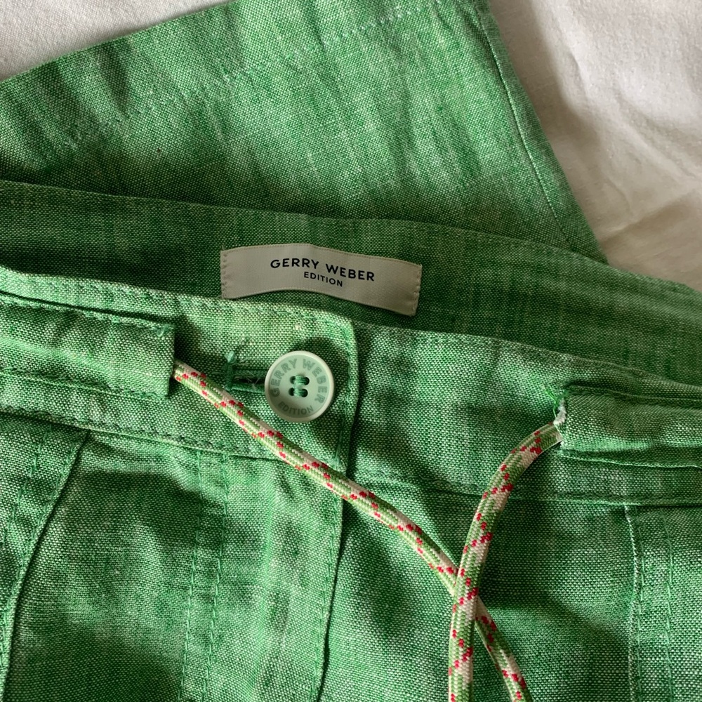 Gerry Weber Vibrant Green Linen Trousers